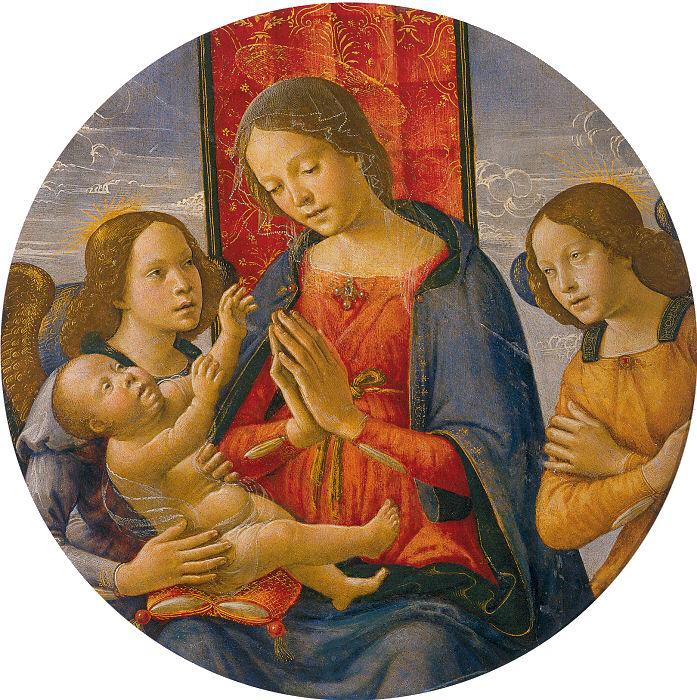 Mainardi, Sebastiano Virgin Adoring the Child with Two Angels oil painting image